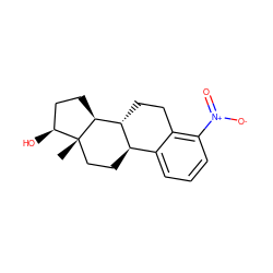 C[C@]12CC[C@@H]3c4cccc([N+](=O)[O-])c4CC[C@H]3[C@@H]1CC[C@@H]2O ZINC000013606472