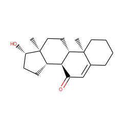 C[C@]12CC[C@H]3[C@@H](C(=O)C=C4CCCC[C@@]43C)[C@@H]1CC[C@@H]2O ZINC000013737732