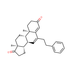 C[C@]12CC[C@H]3[C@@H](C=C(CCc4ccccc4)C4=CC(=O)CC[C@@]43C)[C@@H]1CCC2=O ZINC000038496441