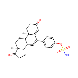 C[C@]12CC[C@H]3[C@@H](C=C(c4ccc(OS(N)(=O)=O)cc4)C4=CC(=O)CC[C@@]43C)[C@@H]1CCC2=O ZINC000138120571