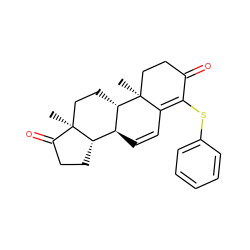 C[C@]12CC[C@H]3[C@@H](C=CC4=C(Sc5ccccc5)C(=O)CC[C@@]43C)[C@@H]1CCC2=O ZINC000038496702