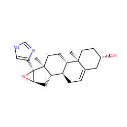 C[C@]12CC[C@H]3[C@@H](CC=C4C[C@@H](O)CC[C@@]43C)[C@@H]1C[C@H]1O[C@]12c1c[nH]cn1 ZINC000013765653