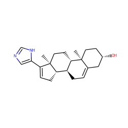 C[C@]12CC[C@H]3[C@@H](CC=C4C[C@@H](O)CC[C@@]43C)[C@@H]1CC=C2c1cnc[nH]1 ZINC000013765655