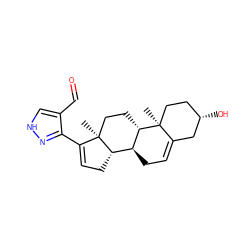 C[C@]12CC[C@H]3[C@@H](CC=C4C[C@@H](O)CC[C@@]43C)[C@@H]1CC=C2c1n[nH]cc1C=O ZINC001772649682