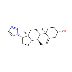 C[C@]12CC[C@H]3[C@@H](CC=C4C[C@@H](O)CC[C@@]43C)[C@@H]1CC[C@@H]2n1ccnc1 ZINC000013779016