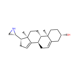 C[C@]12CC[C@H]3[C@@H](CC=C4C[C@@H](O)CC[C@@]43C)C1=CC[C@@H]2[C@@H]1CN1 ZINC000013835171