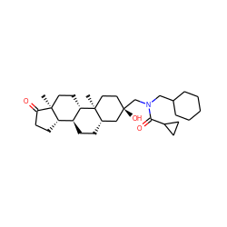 C[C@]12CC[C@H]3[C@@H](CC[C@H]4C[C@@](O)(CN(CC5CCCCC5)C(=O)C5CC5)CC[C@@]43C)[C@@H]1CCC2=O ZINC000013558685