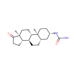 C[C@]12CC[C@H]3[C@@H](CC[C@H]4C[C@@H](NC(N)=O)CC[C@@]43C)[C@@H]1CCC2=O ZINC000084713788