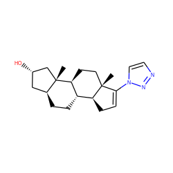 C[C@]12CC[C@H]3[C@@H](CC[C@H]4C[C@H](O)C[C@@]43C)[C@@H]1CC=C2n1ccnn1 ZINC000169212673