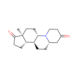 C[C@]12CC[C@H]3[C@@H](CC[C@H]4CC(=O)CCN43)[C@@H]1CCC2=O ZINC000013605676