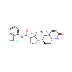 C[C@]12CC[C@H]3[C@@H](CC[C@H]4NC(=O)C=C[C@]34C)[C@@H]1CC[C@@H]2C(=O)Nc1ccccc1C(F)(F)F ZINC000013742744