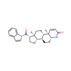 C[C@]12CC[C@H]3[C@@H](CC[C@H]4NC(=O)C=C[C@]34C)[C@@H]1CC[C@@H]2C(=O)n1ccc2ccccc21 ZINC000013761794