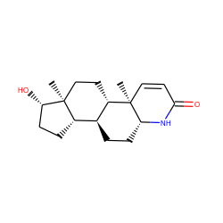 C[C@]12CC[C@H]3[C@@H](CC[C@H]4NC(=O)C=C[C@]34C)[C@@H]1CC[C@@H]2O ZINC000045317985