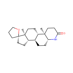 C[C@]12CC[C@H]3[C@@H](CC[C@H]4NC(=O)CC[C@]34C)[C@@H]1CC[C@@]21CCCO1 ZINC000098082916