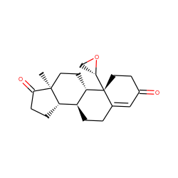 C[C@]12CC[C@H]3[C@@H](CCC4=CC(=O)CC[C@@]43[C@@H]3CO3)[C@@H]1CCC2=O ZINC000013649826