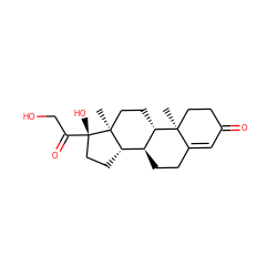 C[C@]12CC[C@H]3[C@@H](CCC4=CC(=O)CC[C@@]43C)[C@@H]1CC[C@]2(O)C(=O)CO ZINC000003860956