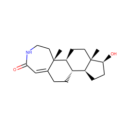 C[C@]12CC[C@H]3[C@@H](CCC4=CC(=O)NCC[C@@]43C)[C@@H]1CC[C@@H]2O ZINC000006482784