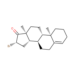 C[C@]12CC[C@H]3[C@@H](CCC4=CCCC[C@@]43C)[C@@H]1C[C@H](Br)C2=O ZINC000013823514