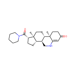 C[C@]12CC[C@H]3[C@@H](CNC4=CC(=O)CC[C@@]43C)[C@@H]1CC[C@@H]2C(=O)N1CCCCC1 ZINC000013737961