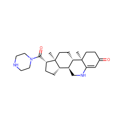 C[C@]12CC[C@H]3[C@@H](CNC4=CC(=O)CC[C@@]43C)[C@@H]1CC[C@@H]2C(=O)N1CCNCC1 ZINC000013733141