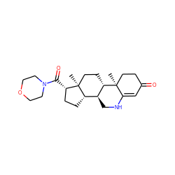 C[C@]12CC[C@H]3[C@@H](CNC4=CC(=O)CC[C@@]43C)[C@@H]1CC[C@@H]2C(=O)N1CCOCC1 ZINC000013733144