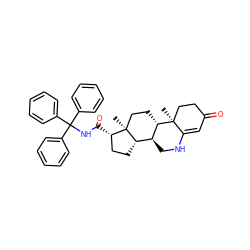 C[C@]12CC[C@H]3[C@@H](CNC4=CC(=O)CC[C@@]43C)[C@@H]1CC[C@@H]2C(=O)NC(c1ccccc1)(c1ccccc1)c1ccccc1 ZINC000026403607