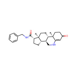 C[C@]12CC[C@H]3[C@@H](CNC4=CC(=O)CC[C@@]43C)[C@@H]1CC[C@@H]2C(=O)NCc1ccccc1 ZINC000013733133