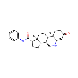 C[C@]12CC[C@H]3[C@@H](CNC4=CC(=O)CC[C@@]43C)[C@@H]1CC[C@@H]2C(=O)Nc1ccccc1 ZINC000013742113