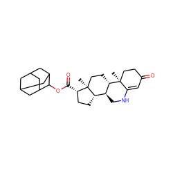 C[C@]12CC[C@H]3[C@@H](CNC4=CC(=O)CC[C@@]43C)[C@@H]1CC[C@@H]2C(=O)OC1C2CC3CC(C2)CC1C3 ZINC000013733118