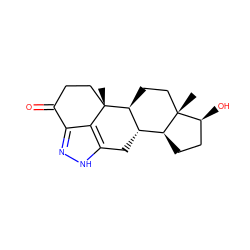 C[C@]12CC[C@H]3[C@@H](Cc4[nH]nc5c4[C@]3(C)CCC5=O)[C@@H]1CC[C@@H]2O ZINC000653753993