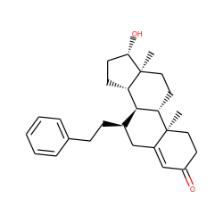 C[C@]12CC[C@H]3[C@H]([C@@H]1CC[C@@H]2O)[C@H](CCc1ccccc1)CC1=CC(=O)CC[C@@]13C ZINC000013742311