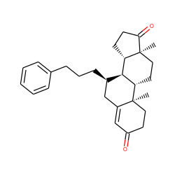 C[C@]12CC[C@H]3[C@H]([C@@H]1CCC2=O)[C@H](CCCc1ccccc1)CC1=CC(=O)CC[C@@]13C ZINC000003939138