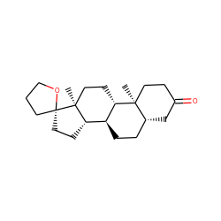 C[C@]12CCC(=O)C[C@@H]1CC[C@@H]1[C@@H]2CC[C@@]2(C)[C@H]1CC[C@@]21CCCO1 ZINC000058617458