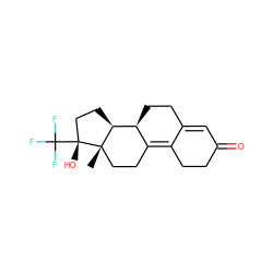 C[C@]12CCC3=C4CCC(=O)C=C4CC[C@@H]3[C@@H]1CC[C@@]2(O)C(F)(F)F ZINC000029554394