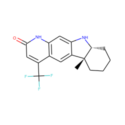 C[C@]12CCCC[C@H]1Nc1cc3[nH]c(=O)cc(C(F)(F)F)c3cc12 ZINC000027854723