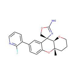 C[C@]12CCCO[C@@H]1[C@]1(COC(N)=N1)c1cc(-c3cccnc3F)ccc1O2 ZINC000145613149