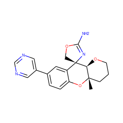 C[C@]12CCCO[C@@H]1[C@]1(COC(N)=N1)c1cc(-c3cncnc3)ccc1O2 ZINC000145586588