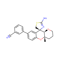 C[C@]12CCCO[C@@H]1[C@]1(CSC(N)=N1)c1cc(-c3cccc(C#N)c3)ccc1O2 ZINC000299821221