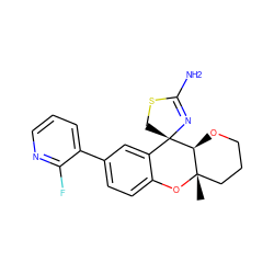 C[C@]12CCCO[C@@H]1[C@]1(CSC(N)=N1)c1cc(-c3cccnc3F)ccc1O2 ZINC000299839193