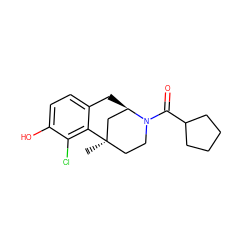 C[C@]12CCN(C(=O)C3CCCC3)[C@H](Cc3ccc(O)c(Cl)c31)C2 ZINC000201111074