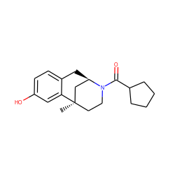 C[C@]12CCN(C(=O)C3CCCC3)[C@H](Cc3ccc(O)cc31)C2 ZINC000201099482