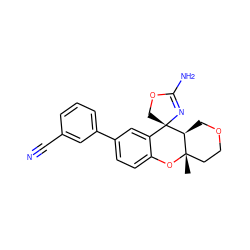 C[C@]12CCOC[C@@H]1[C@]1(COC(N)=N1)c1cc(-c3cccc(C#N)c3)ccc1O2 ZINC000103253347