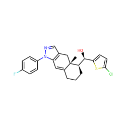 C[C@]12Cc3cnn(-c4ccc(F)cc4)c3C=C1CCC[C@@H]2[C@@H](O)c1ccc(Cl)s1 ZINC000028523615