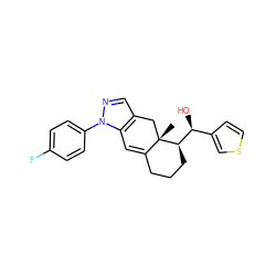 C[C@]12Cc3cnn(-c4ccc(F)cc4)c3C=C1CCC[C@@H]2[C@@H](O)c1ccsc1 ZINC000013974630