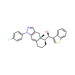 C[C@]12Cc3cnn(-c4ccc(F)cc4)c3C=C1CCC[C@@H]2[C@@H](O)c1csc2ccccc12 ZINC000013974615