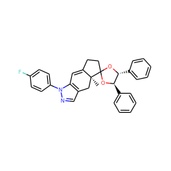 C[C@]12Cc3cnn(-c4ccc(F)cc4)c3C=C1CCC21O[C@H](c2ccccc2)[C@@H](c2ccccc2)O1 ZINC000028525590