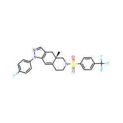 C[C@]12Cc3cnn(-c4ccc(F)cc4)c3C=C1CCN(S(=O)(=O)c1ccc(C(F)(F)F)cc1)C2 ZINC000029128216