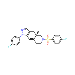 C[C@]12Cc3cnn(-c4ccc(F)cc4)c3C=C1CCN(S(=O)(=O)c1ccc(F)cc1)C2 ZINC000029128336