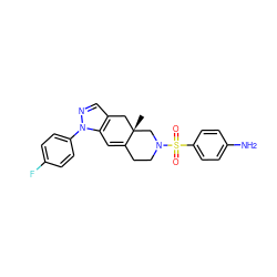 C[C@]12Cc3cnn(-c4ccc(F)cc4)c3C=C1CCN(S(=O)(=O)c1ccc(N)cc1)C2 ZINC000029128217