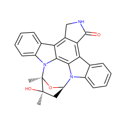 C[C@]12O[C@H](C[C@@]1(C)O)n1c3ccccc3c3c4c(c5c6ccccc6n2c5c31)CNC4=O ZINC000013644715